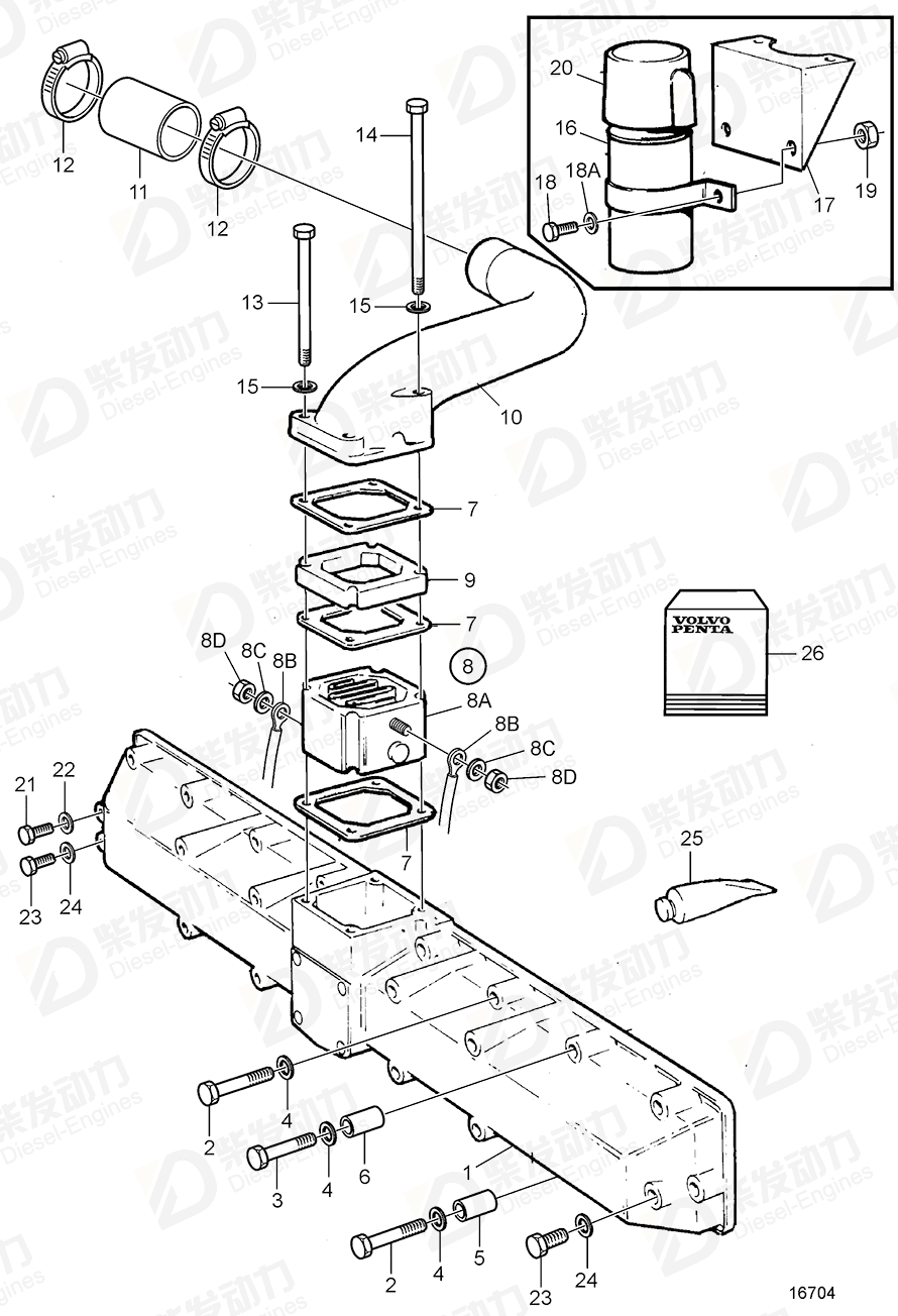 volvo penta Flange screw 968699 Drawing volvo penta Flange screw 968699 Drawing